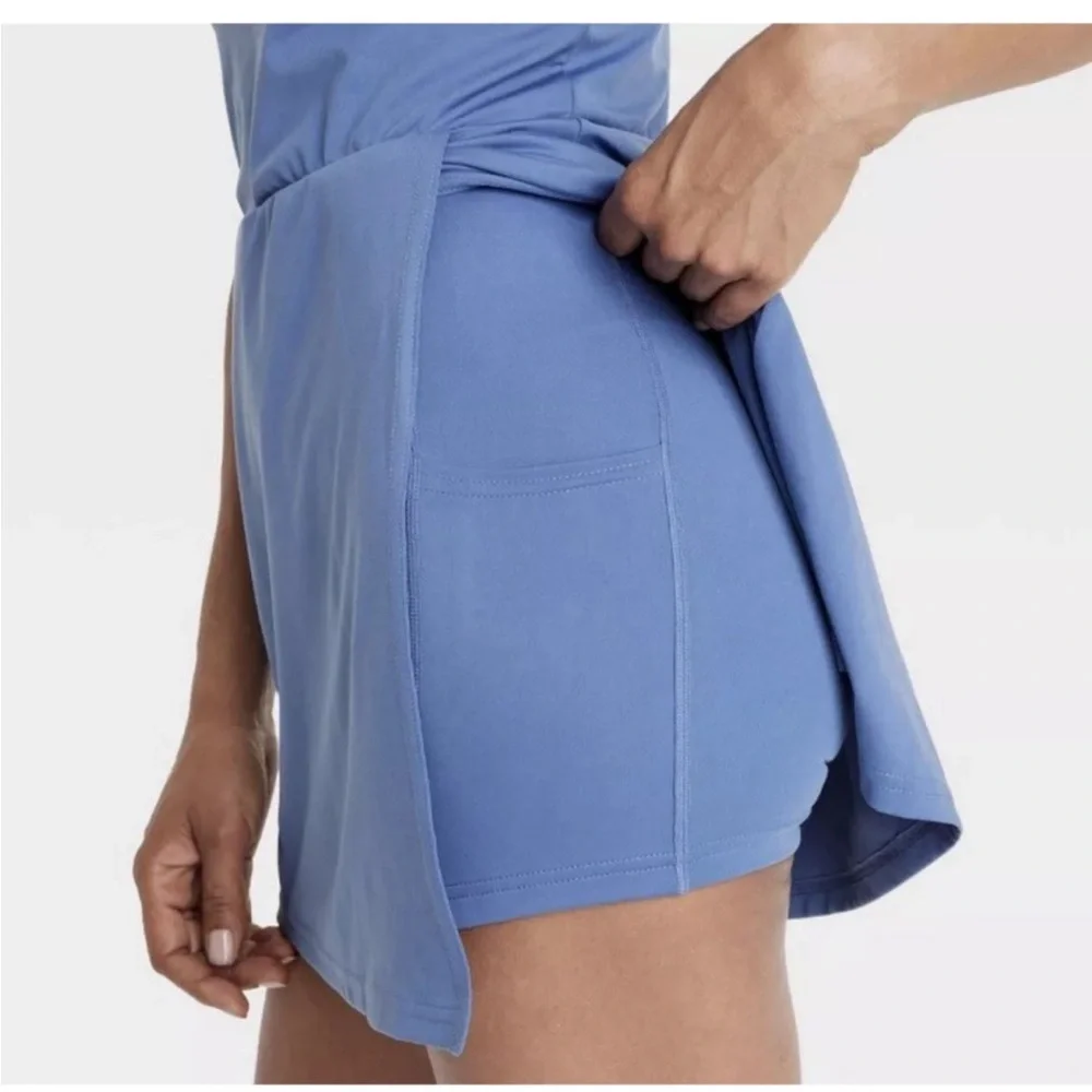 All in Motion Blue Athletic Mini Dress With Built in Shorts - Picture 8 of 12